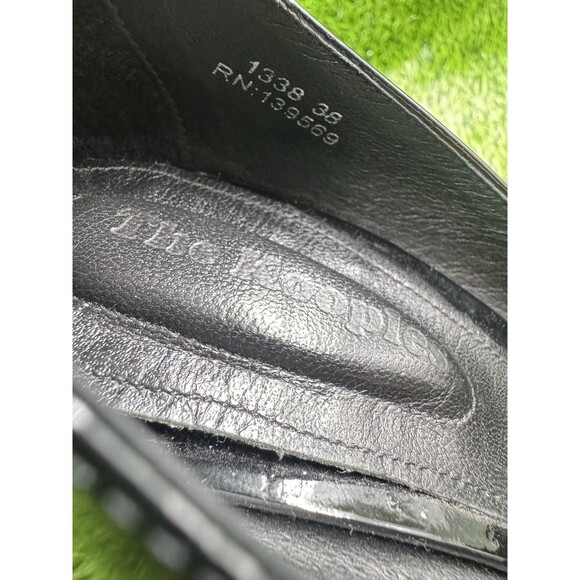 The Kooples Black Leather Pointed Toe Pump Heels Stiletto Shoes Size EU 38 US 8 - Picture 11 of 16